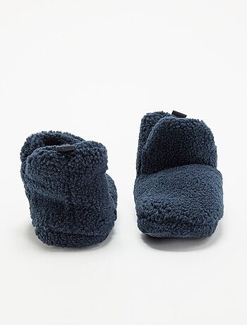 Bootpantoffels met schapenvachteffect