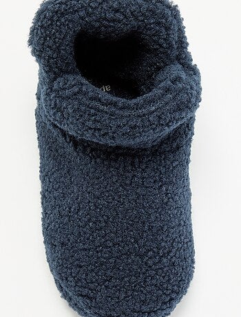 Bootpantoffels met schapenvachteffect