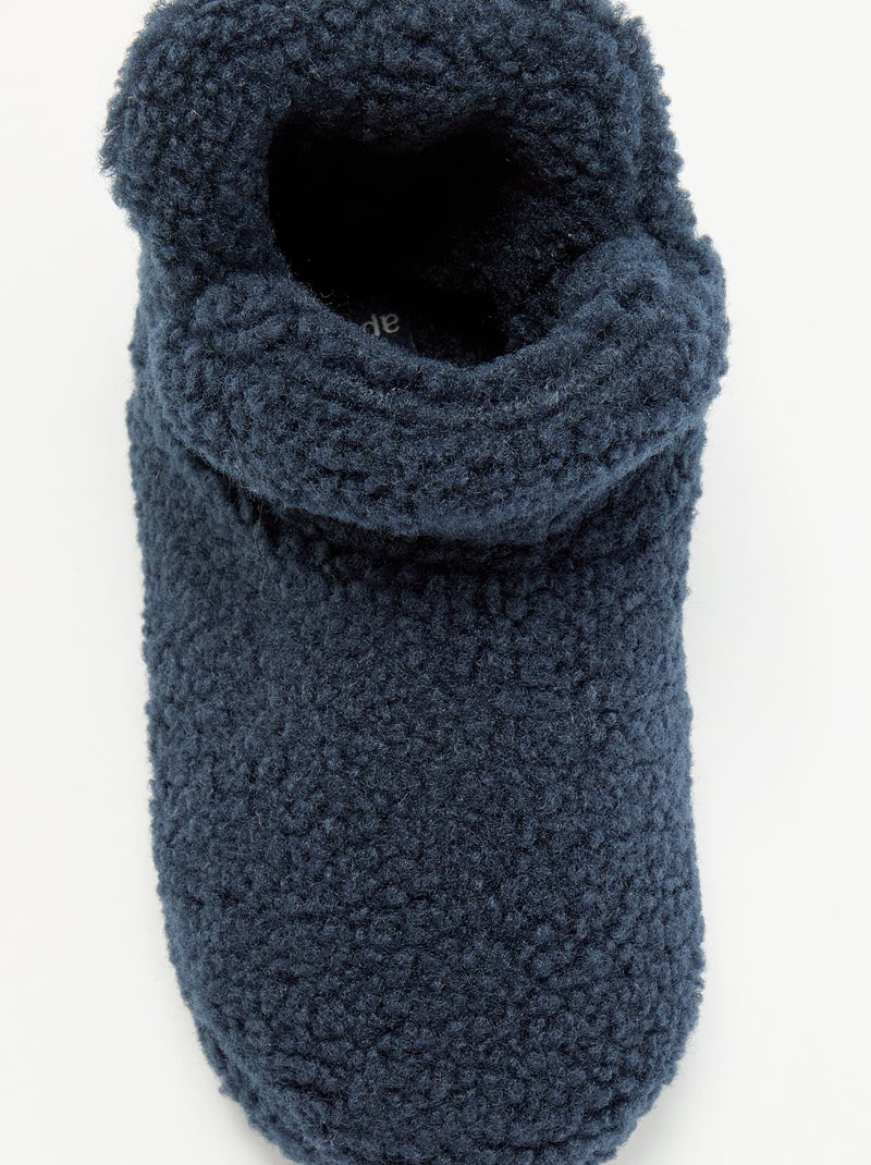 Bootpantoffels met schapenvachteffect Zwart - Kiabi