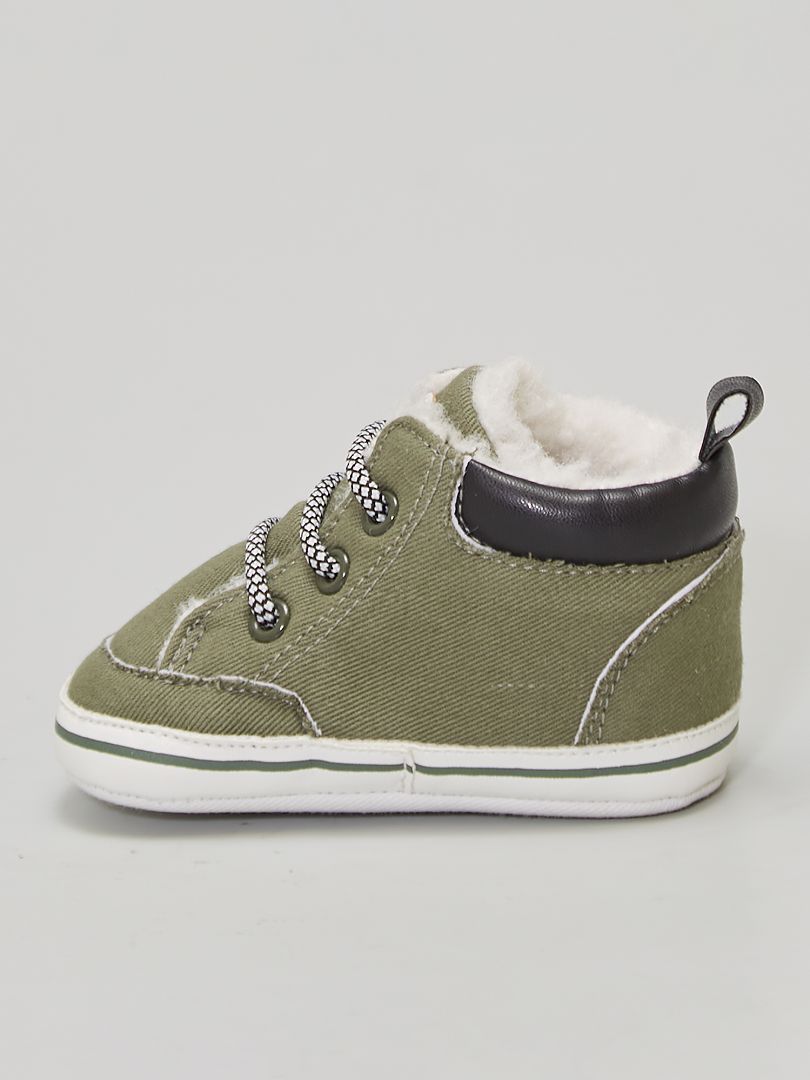 Boots à lacets vert lichen - Kiabi