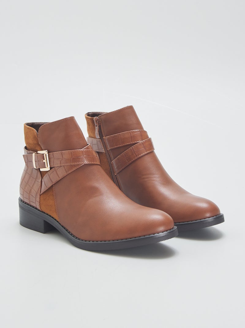 Boots avec boucles fantaisies CAMEL1 - Kiabi