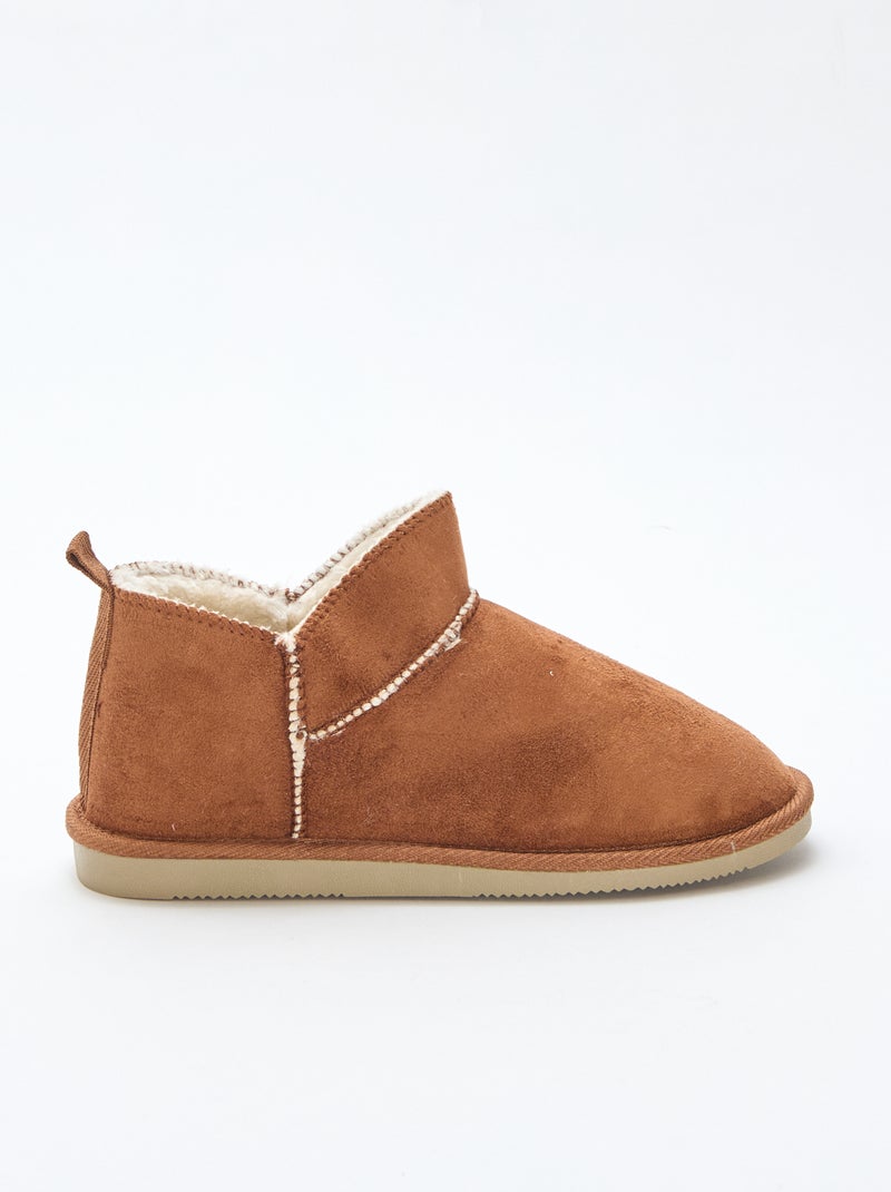 Boots basses fourrées Marron - Kiabi