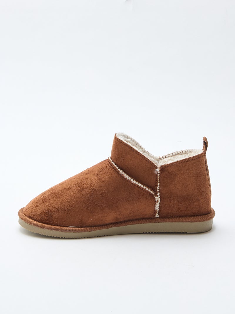 Boots basses fourrées Marron - Kiabi