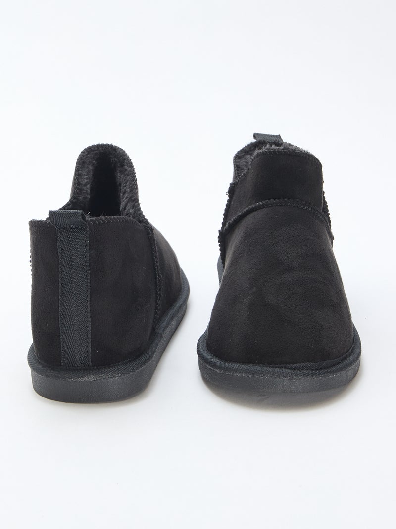 Boots basses fourrées Noir - Kiabi