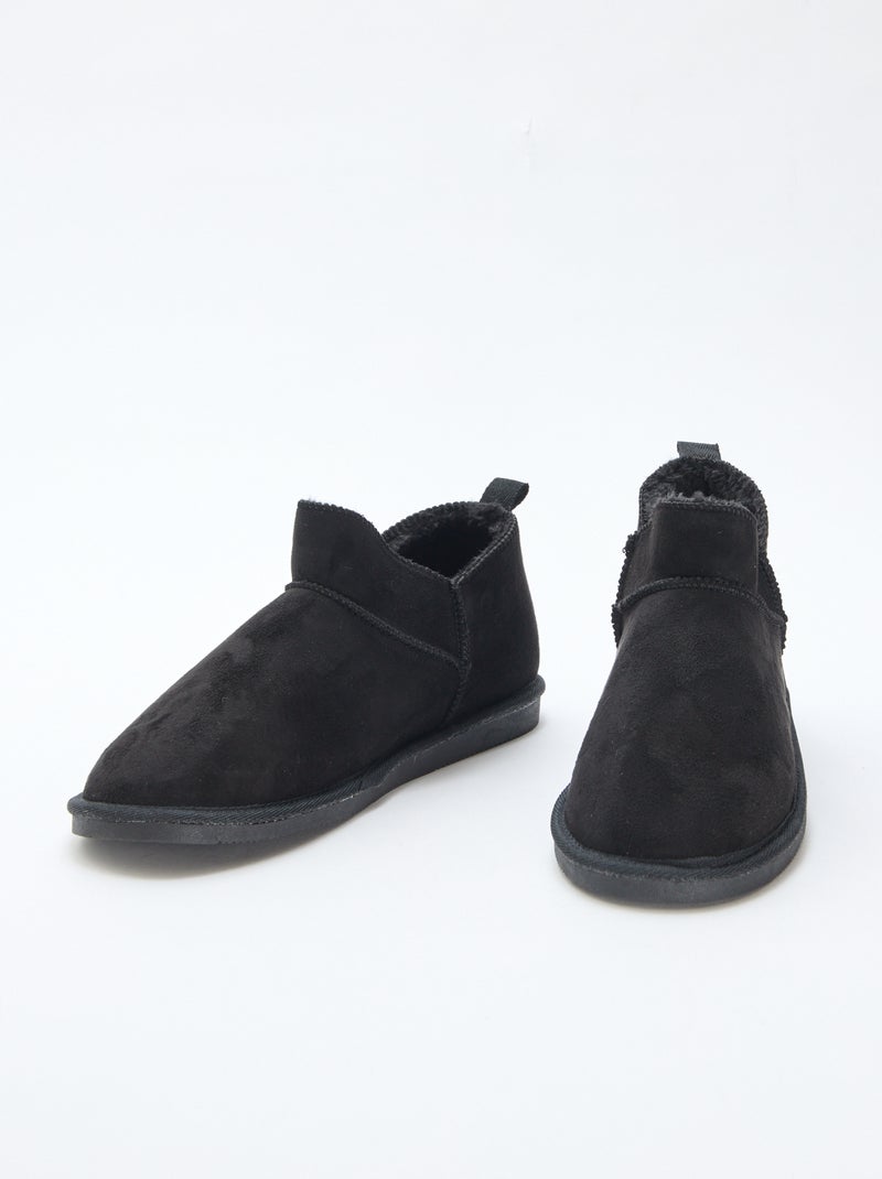 Boots basses fourrées Noir - Kiabi
