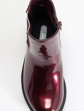 Boots Chelsea en simili avec soufflets pailletés