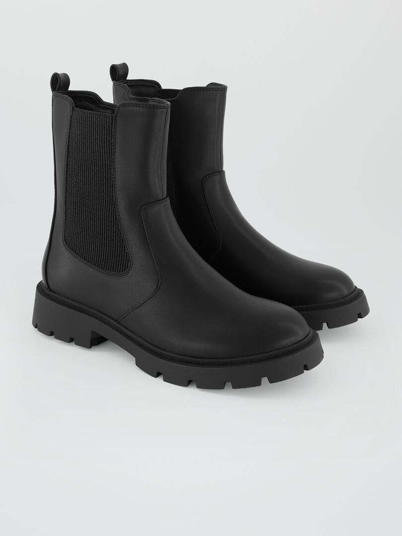 Boots chelsea noir - Kiabi