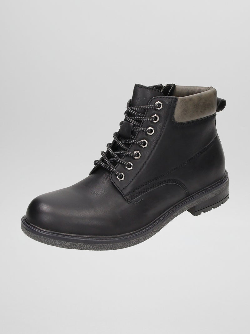Boots de ville fourrées Noir - Kiabi
