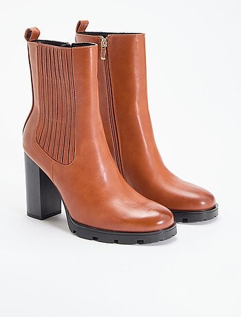 Boots en simili à talon haut