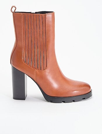Boots en simili à talon haut