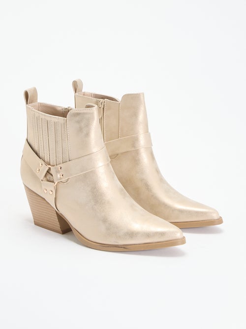 Boots en simili à talon - Kiabi