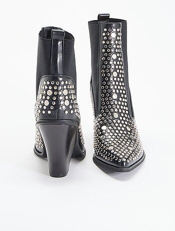 Boots en simili avec clous