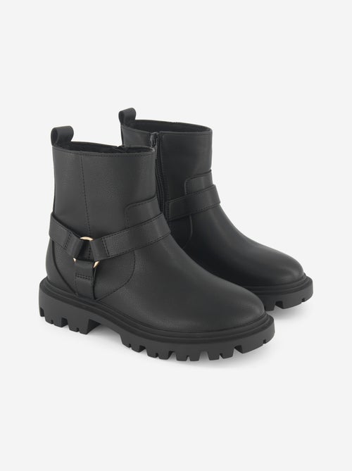 Boots en simili avec sangles fantaisies - Kiabi Boots en simili avec sangles fantaisies - Kiabi