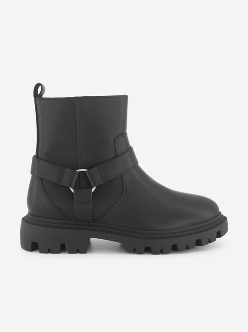 Boots en simili avec sangles fantaisies - Kiabi Boots en simili avec sangles fantaisies - Kiabi
