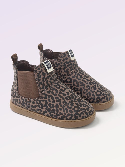 Boots en simili avec soufflet élastiqué - Motricité 3 '1ers pas' - Kitchoun - Kiabi