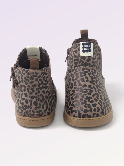 Boots en simili avec soufflet élastiqué - Motricité 3 '1ers pas' - Kitchoun - Kiabi