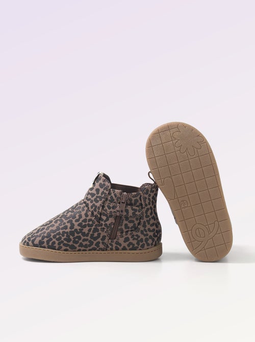 Boots en simili avec soufflet élastiqué - Motricité 3 '1ers pas' - Kitchoun - Kiabi
