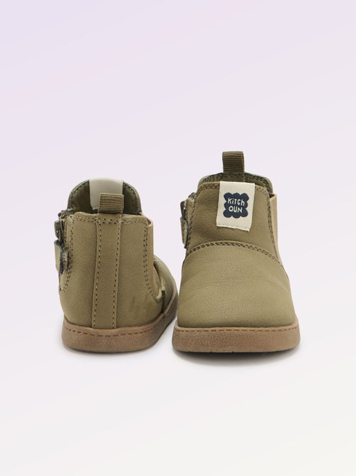 Boots en simili avec soufflet élastiqué - Motricité 3 '1ers pas' - Kitchoun - Kiabi