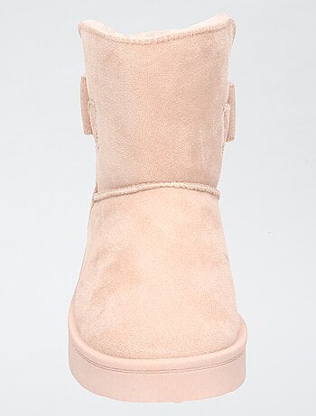 Boots fourrées en suédine