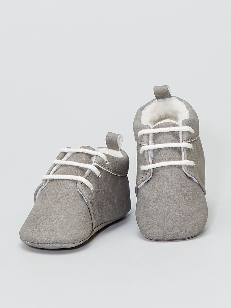 Boots fourrées gris - Kiabi
