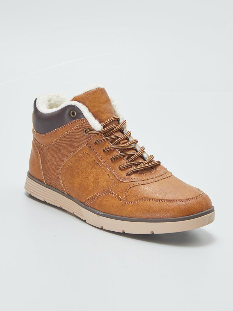 Boots fourrées Marron - Kiabi