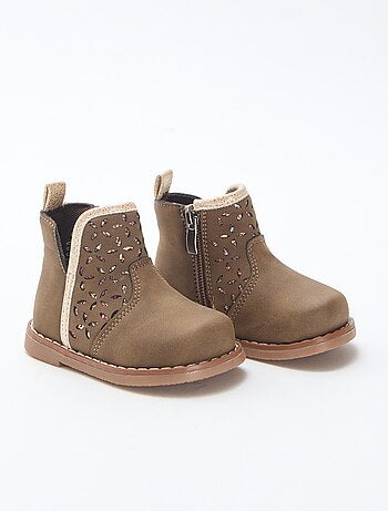 Boots in suèdine-look