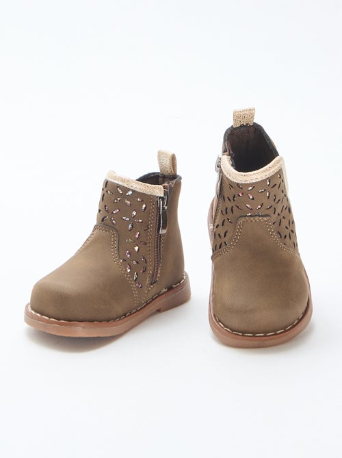 Boots in suèdine-look - Kiabi