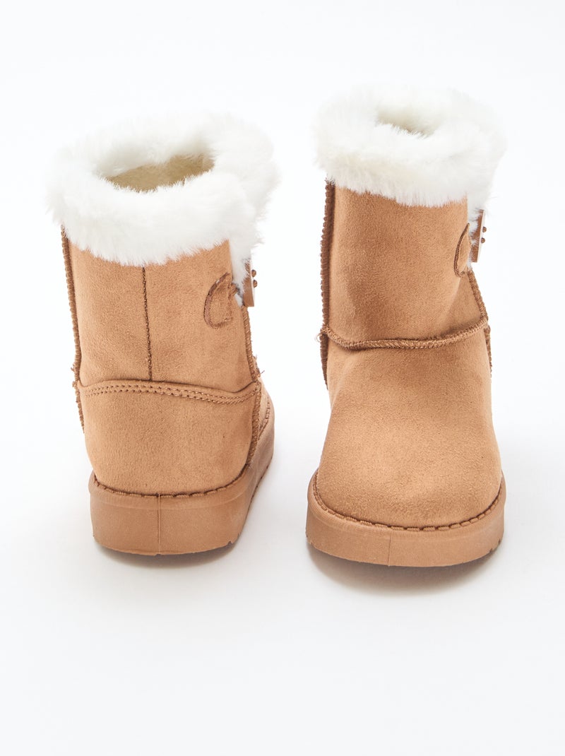 Boots intérieur chaud Rose - Kiabi