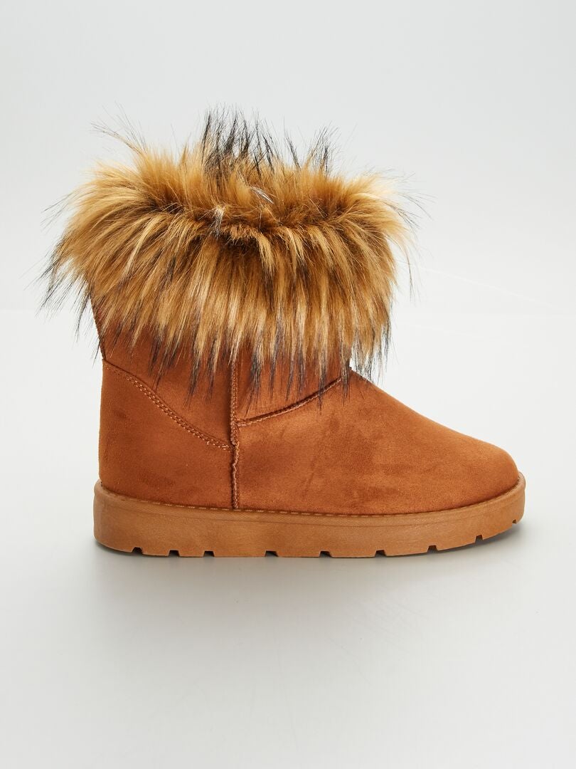 Boots intérieurs fourrés Marron - Kiabi