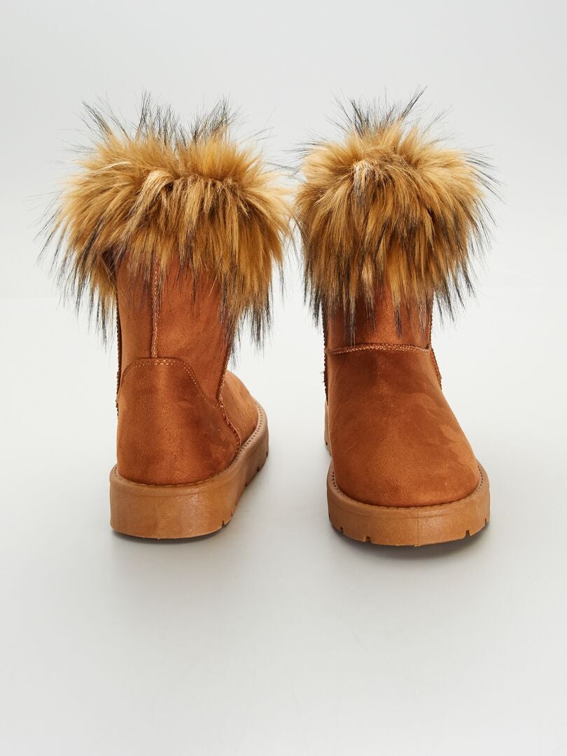 Boots intérieurs fourrés Marron - Kiabi