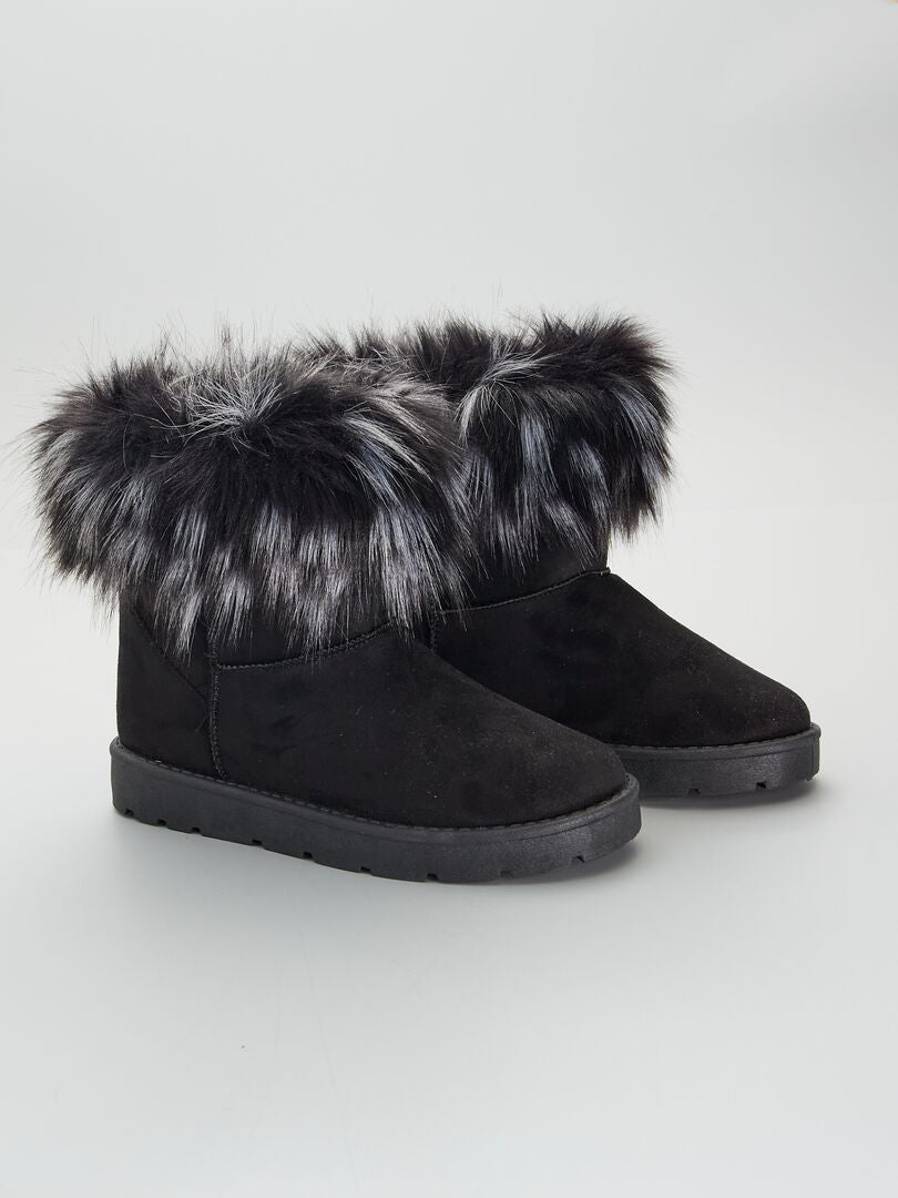 Boots intérieurs fourrés Noir - Kiabi