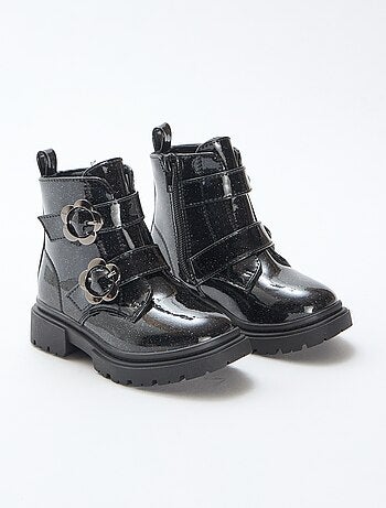 Boots lisses pailletées