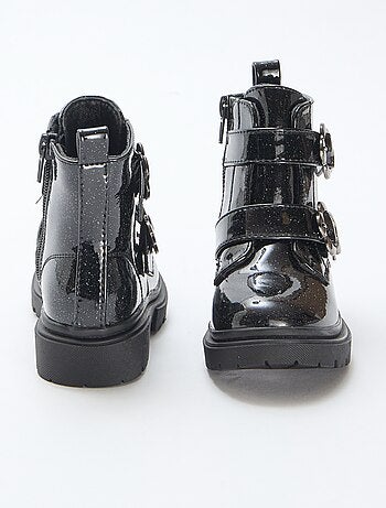 Boots lisses pailletées