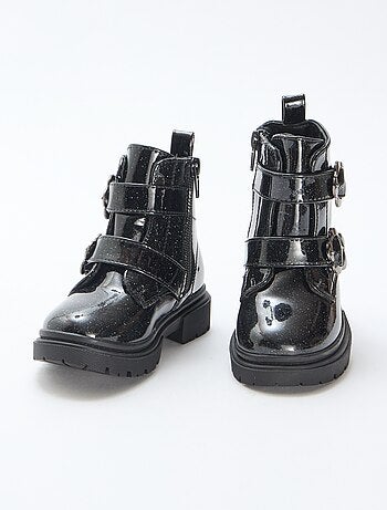 Boots lisses pailletées