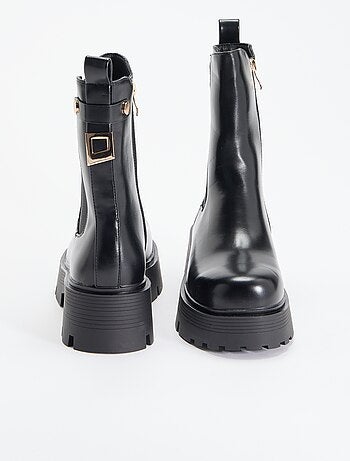 Boots mi-hautes en simili