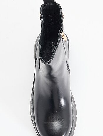 Boots mi-hautes en simili