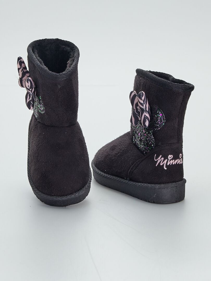 Boots 'Minnie' suédine noir - Kiabi