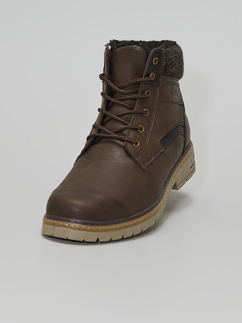 Boots type montagne brun - Kiabi