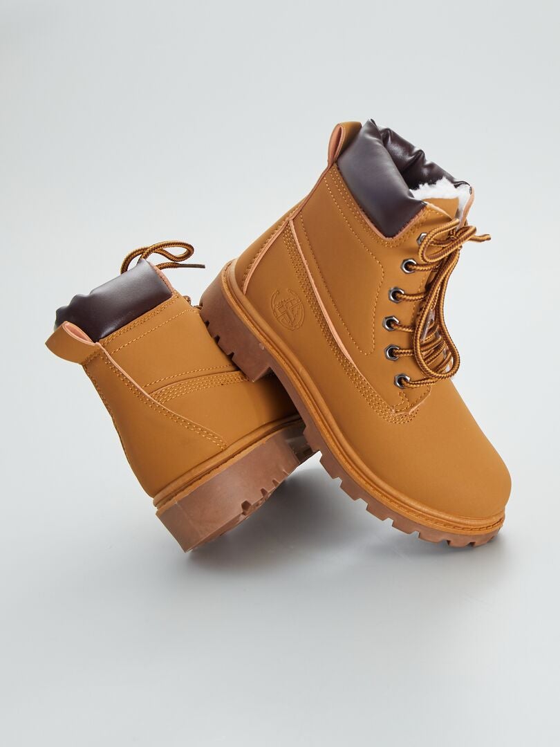 Boots type montagne camel - Kiabi