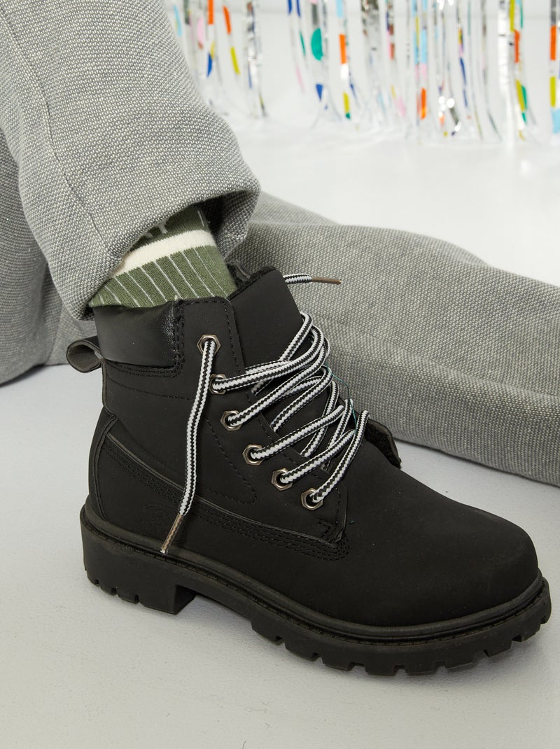 Boots type montagne noir - Kiabi