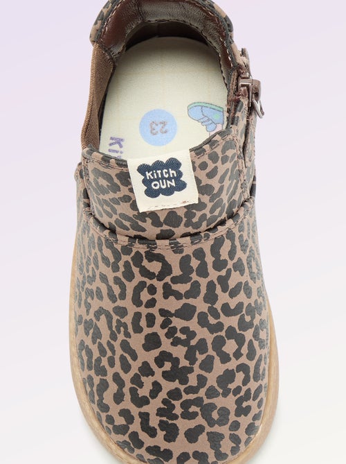 Boots van imitatieleer met elastische inzet - Kiabi