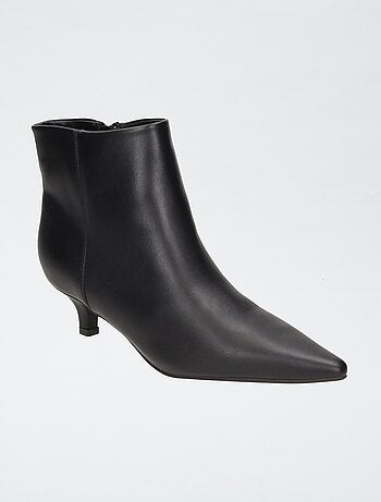Boots van imitatieleer met hak