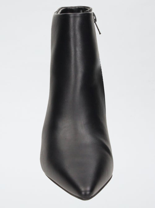 Boots van imitatieleer met hak - Kiabi Boots van imitatieleer met hak - Kiabi