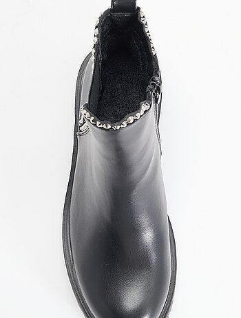 Boots van imitatieleer met strass