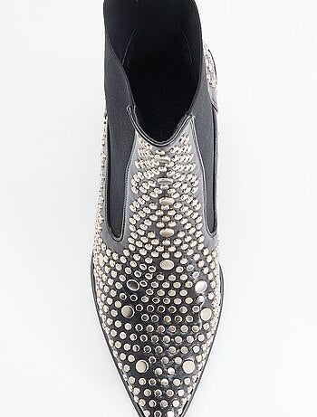 Boots van imitatieleer met studs