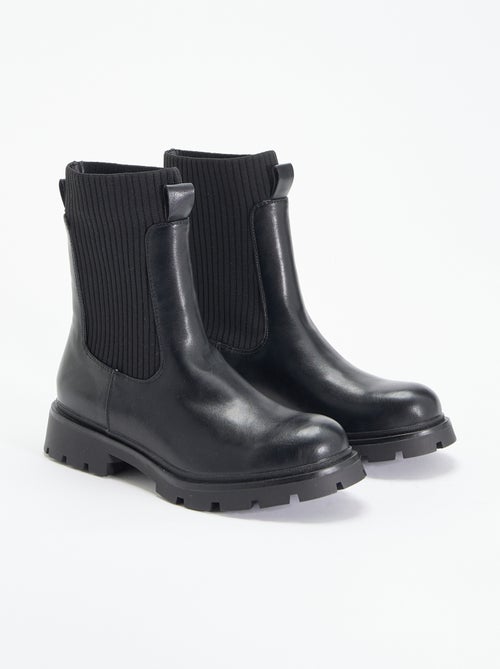 Boots van imitatieleer - Kiabi