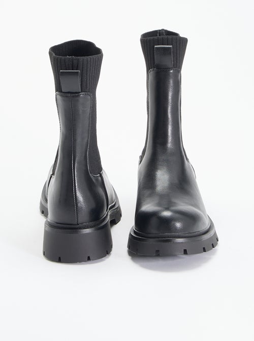 Boots van imitatieleer - Kiabi
