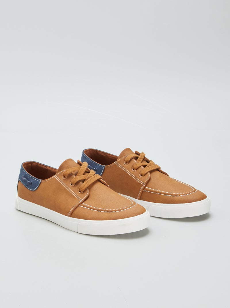 Bootschoenen met vetersluiting BRUIN - Kiabi
