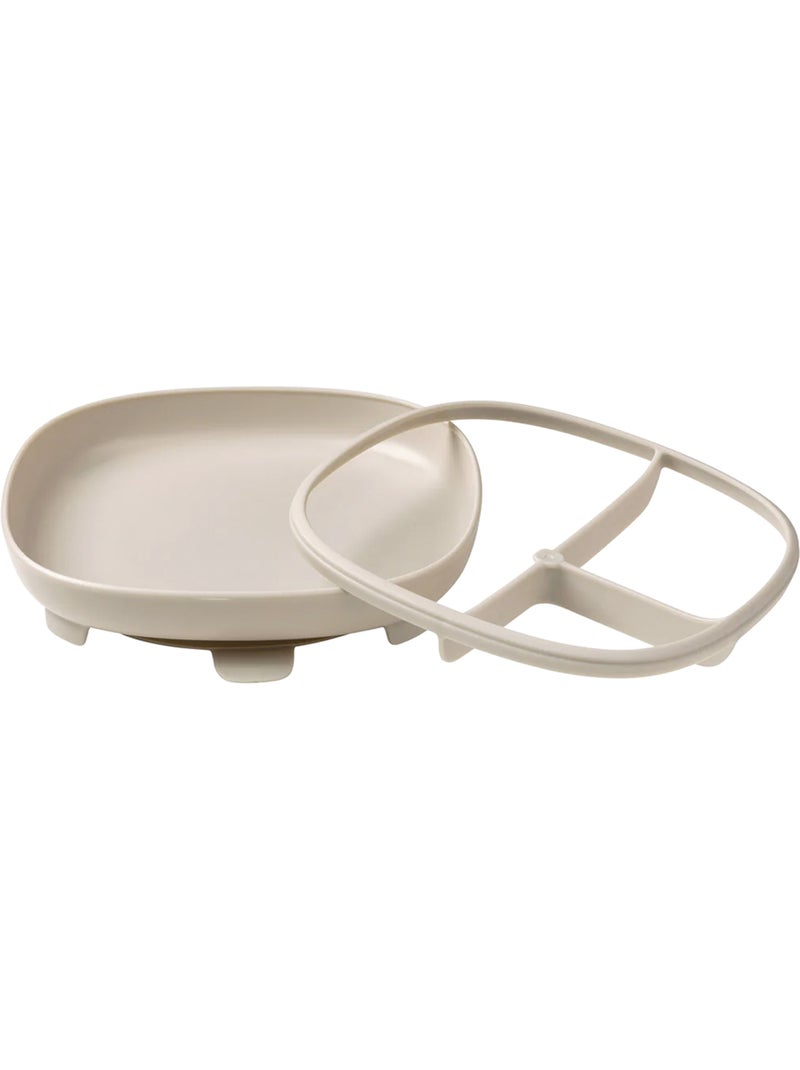 Bord met zuignap en vakjes voor baby Beige - Kiabi