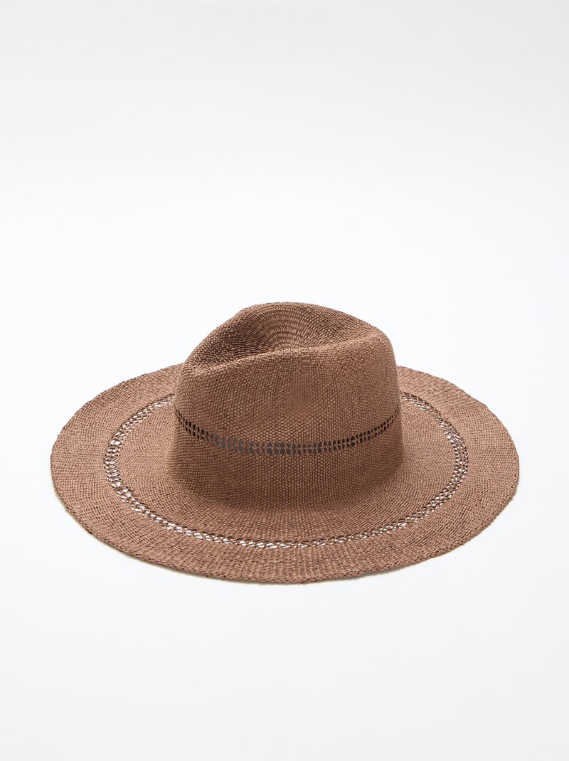Borsalino strohoed Bruin - Kiabi